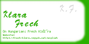 klara frech business card